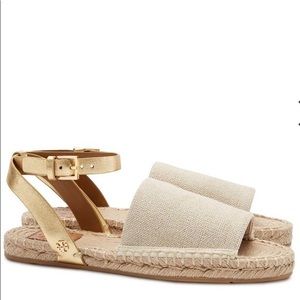 Tory Burch Open Toe Elastic Espadrille